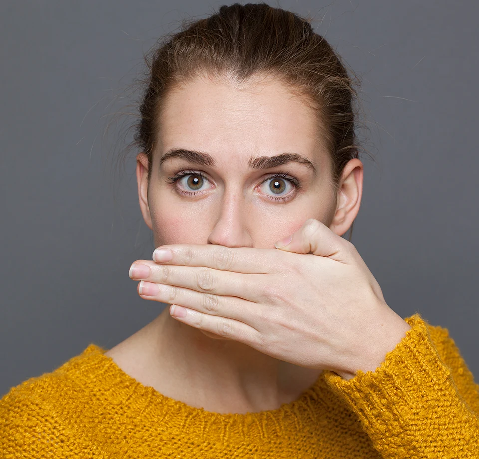 Patient with cavity or tooth damage